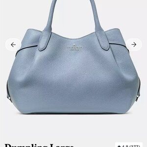 Kate Spade, Large Muted Blue Leather Satchel